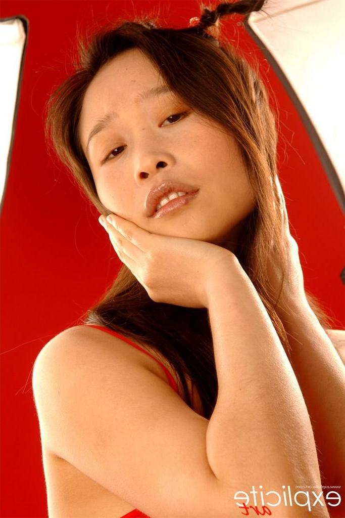 15P Perky Asian teen babe strips and gobbles hard cock