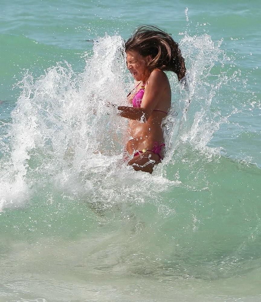 15P Claudia Galanti hottie caught in tiny bikini in Miami