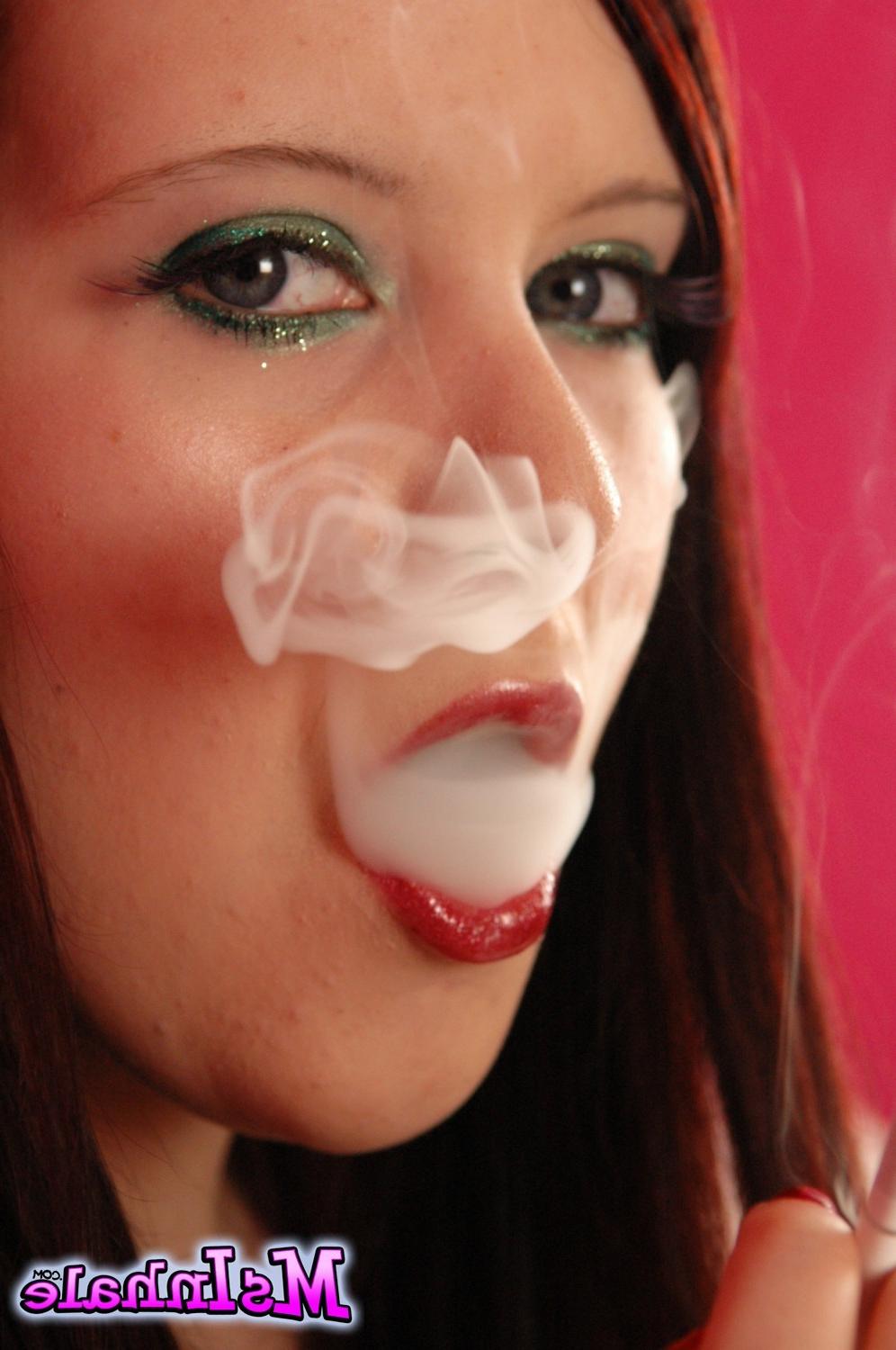 15P Closeups of smoking fetish babe MsInhale inhaling the smoke from