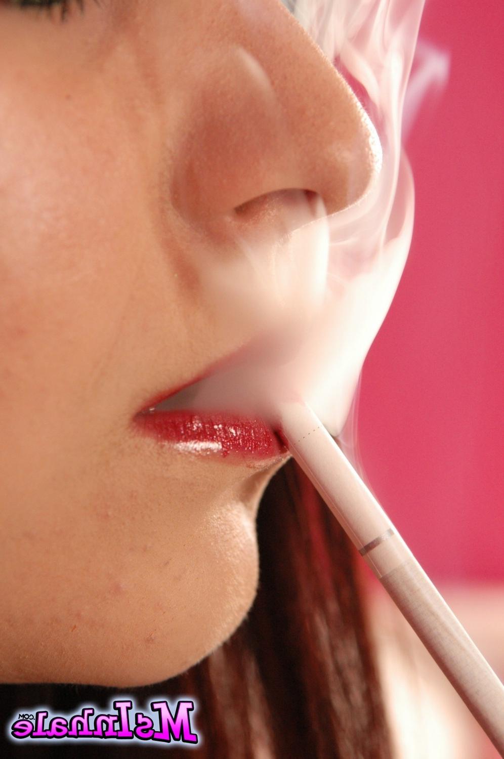 15P Closeups of smoking fetish babe MsInhale inhaling the smoke from