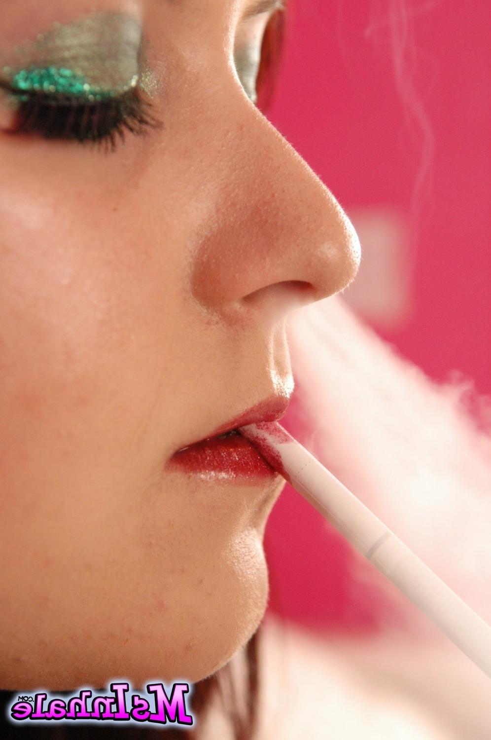 15P Closeups of smoking fetish babe MsInhale inhaling the smoke from