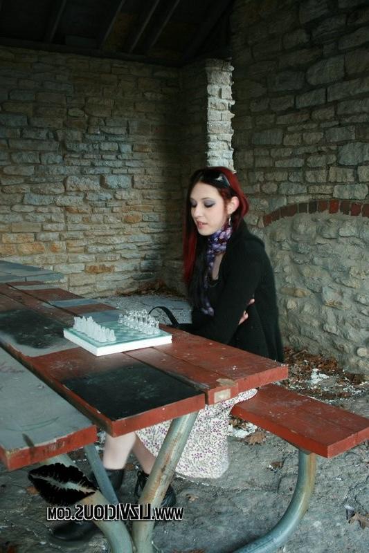 15P Liz plays chess while smoking