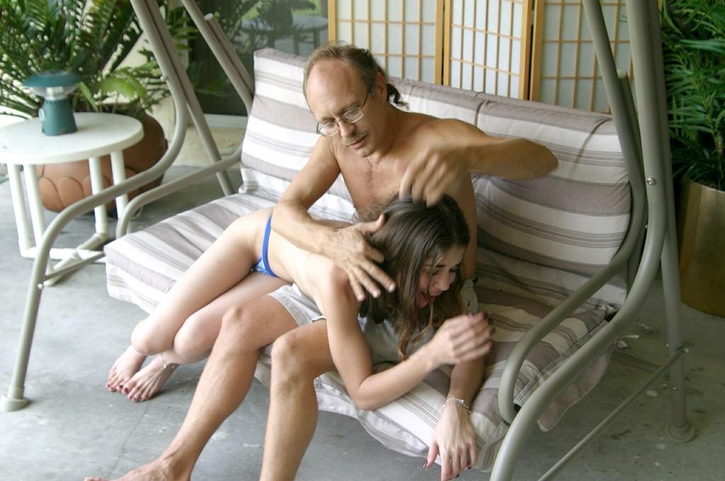16P Naughty petite teen getting spanked outdoors