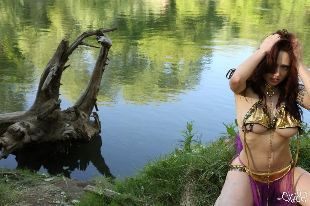 15P Princess cosplay outdoors