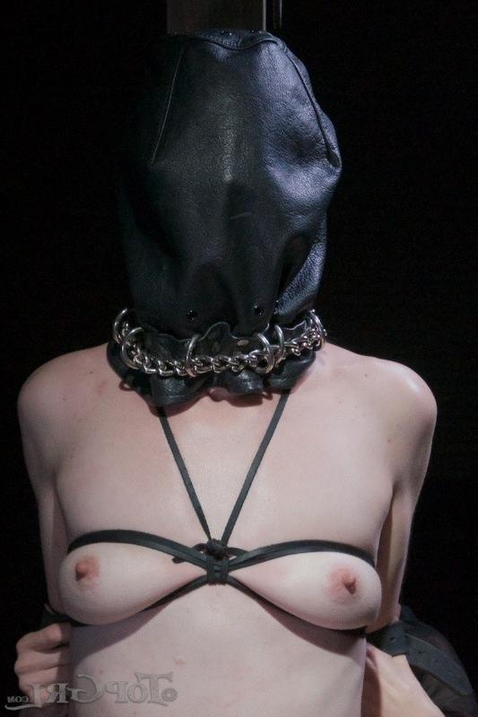 16P Hazel Hypnotic stockings babe is bound in dark dungeon and gagged