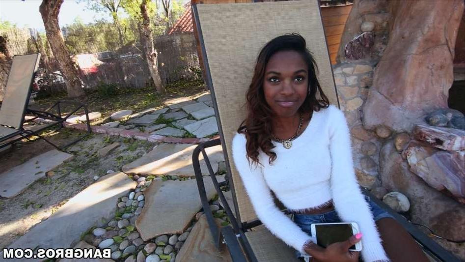 16P Ebony cutie Armani Monae gets snatch stretched by huge black cock