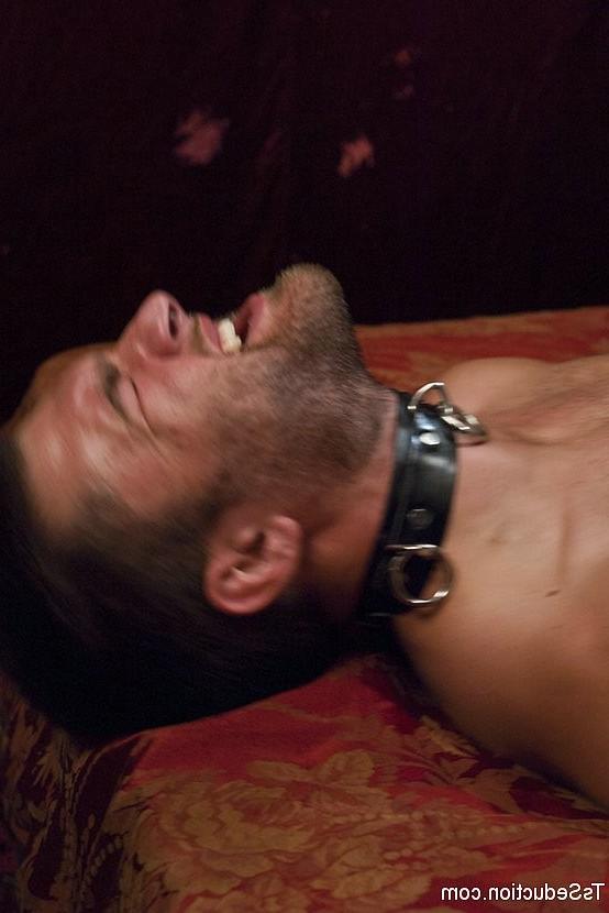 18P Yasmin Lee ts dominatrix is fucking bound and willing male sub Abel Archer