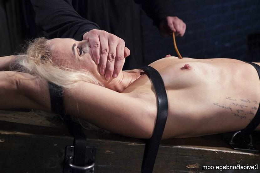 17P Dylan Ryan is restrained in wooden stocks her pussy made to squirt orgasm