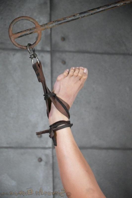 16P Mia Li is bound in straight jacket and made to suck a big cock