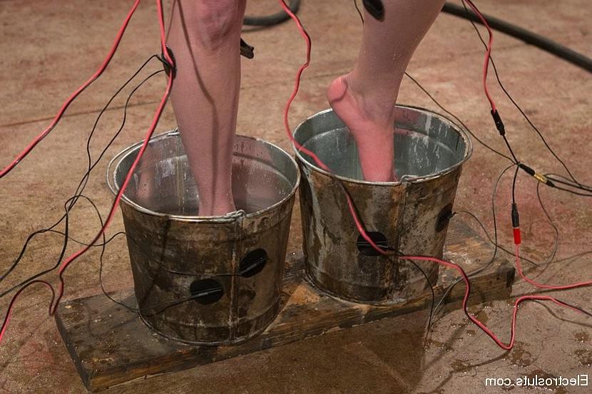 15P Bonnie Day bound with electro toys turned into a bdsm slut by lezdoms Ashley and