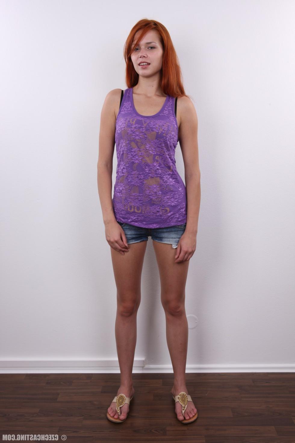 16P Sweet redhead teen poses nude