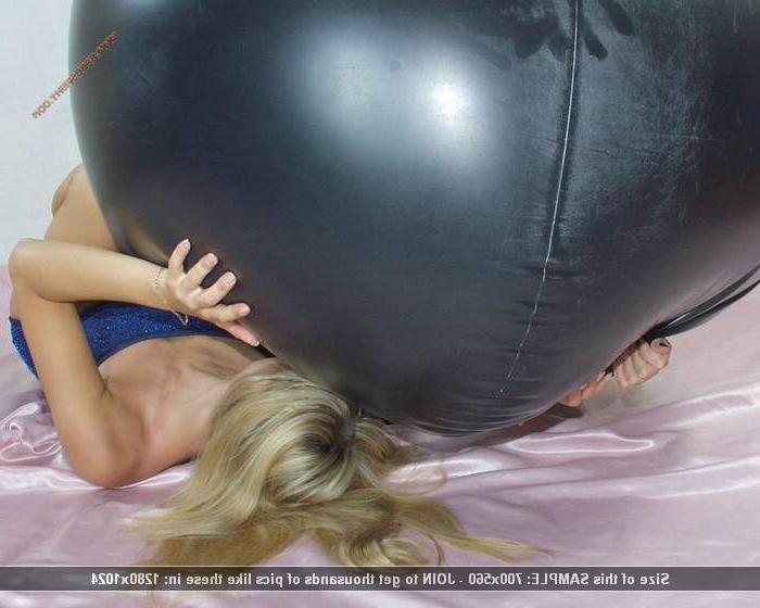 8P Blonde fetish domme smothered by bean bag chair