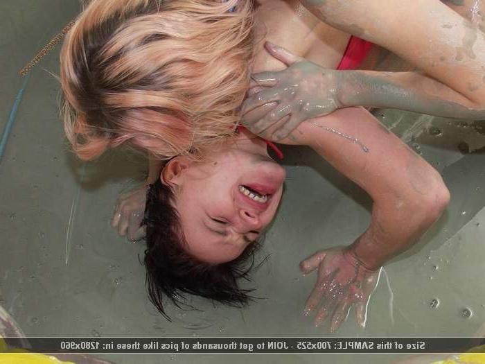 12P Bikini-clad teens in rough mud wrestling competition