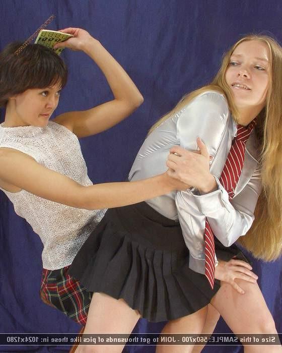 11P Asian schoolgirl thrashes blonde classmate