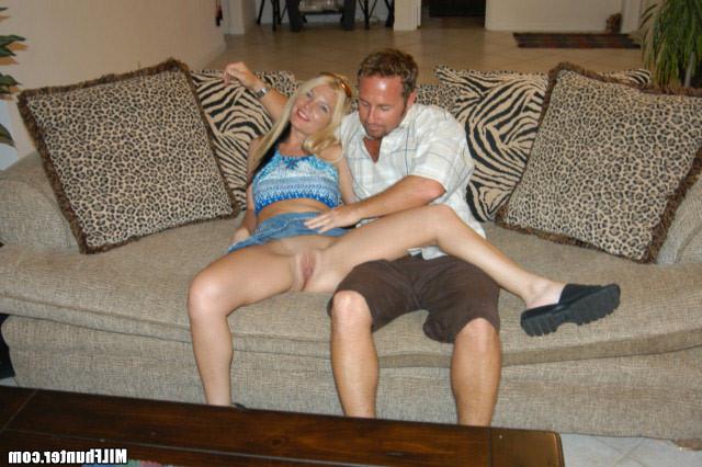 15P Hot blonde milf with perky nipples getting some hunter cock