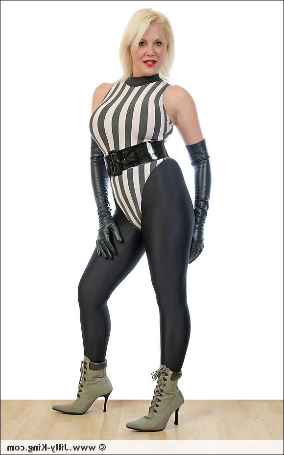 15P Spandex and leather milf jilly king fetish workout