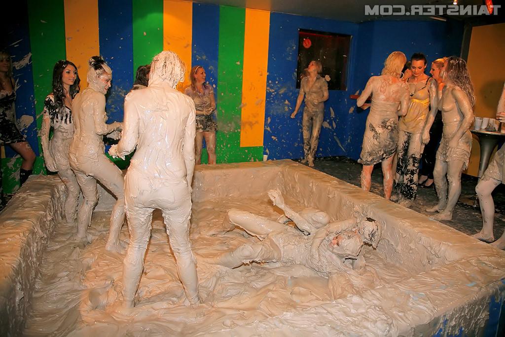 15P Hot crazy clothed horny ladies love wrestling each other