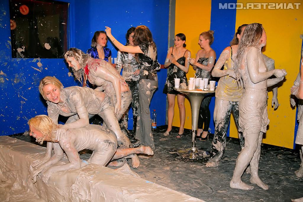 15P Hot crazy clothed horny ladies love wrestling each other