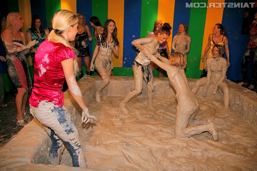 15P Hot crazy clothed horny ladies love wrestling each other