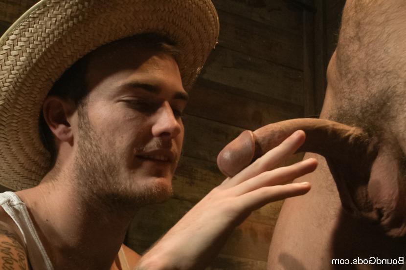 15P Bryan Cole gets his ass flogged, paddled and fucked by farmer!