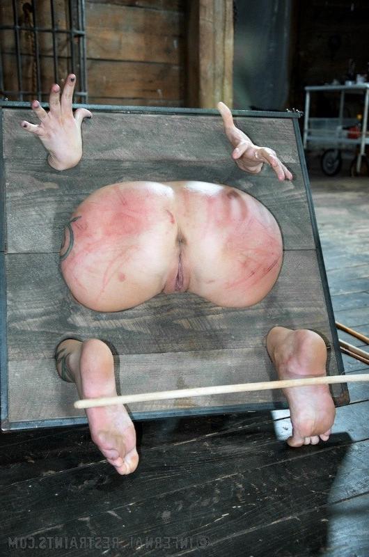 16P Rain Degrey spanked with a cane more orgasms than she can handle