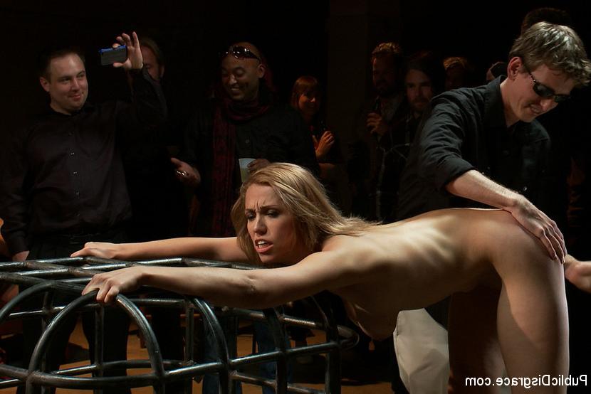 15P Beautiful amateur model gets used as a toy at the armory. Bound, ass fucked, and