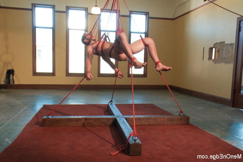 15P Bryan Cole endures bondage and edging in his first video shoot ever.