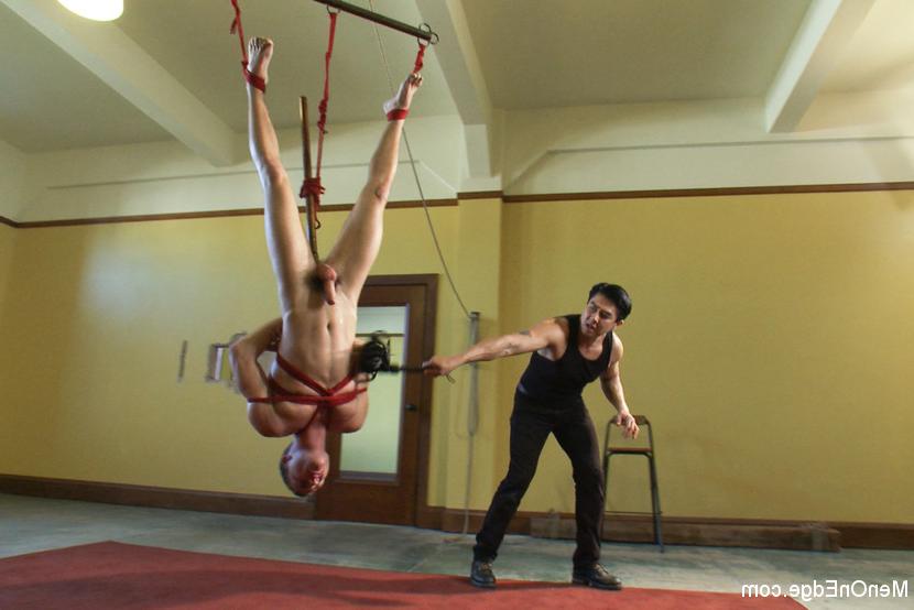 14P A straight stud gets tied up, suspended and have his hole stretched with the dil