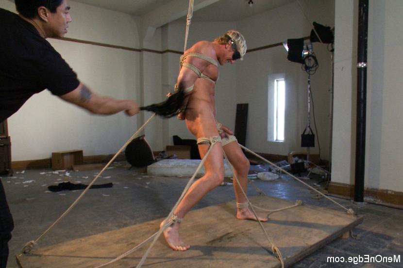 15P Blond surfer stud is tied up and edged repeatedly until he's pissed off.