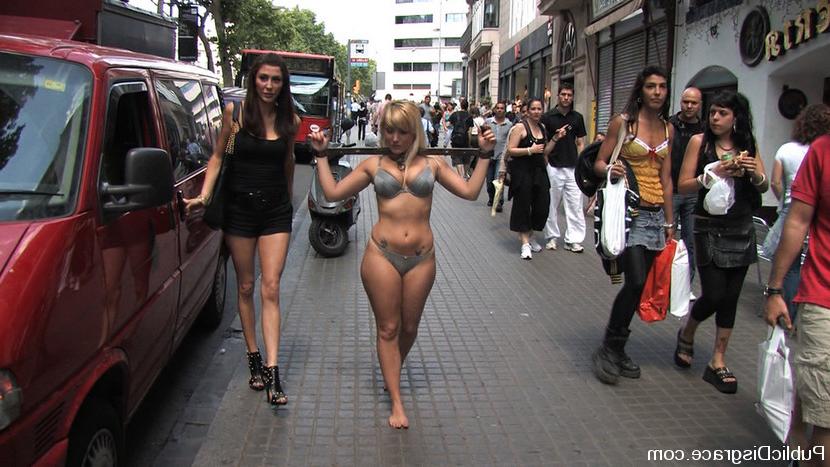 12P Spanish beauty Yillie Fresh is taken to the streets to be humiliated