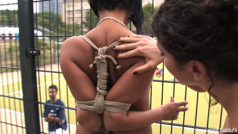 15P Girl gets tied up and exposed to field of soccer players