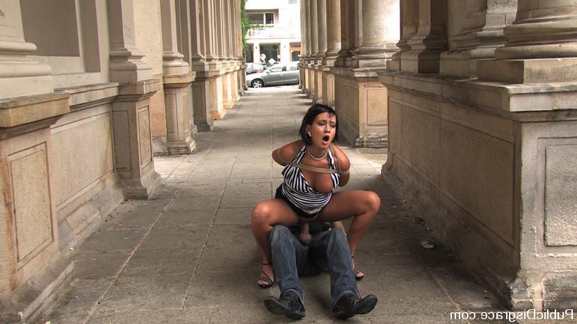 15P Girl gets tied up and exposed to field of soccer players