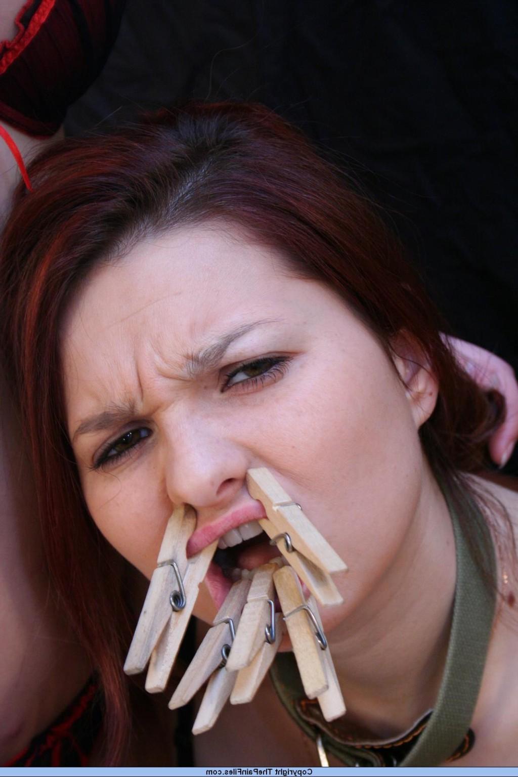 16P Redhead facially humiliated and tormented to tears