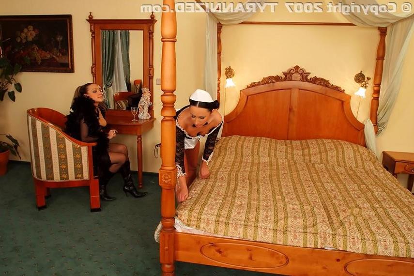 19P Mistress wraps maid up in plastic and makes her drink piss