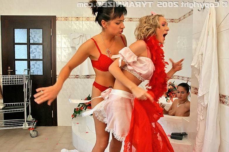 19P Two cruel bitches violate and humiliate their maid