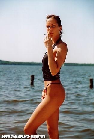 16P Teen smoking at the beach