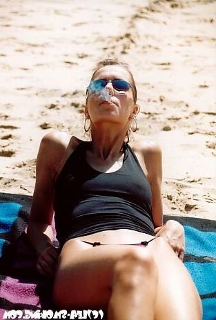 16P Teen smoking at the beach