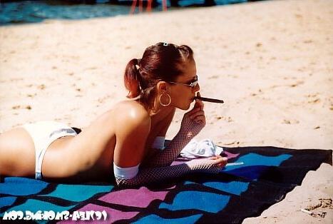 16P teen smoking at the beach