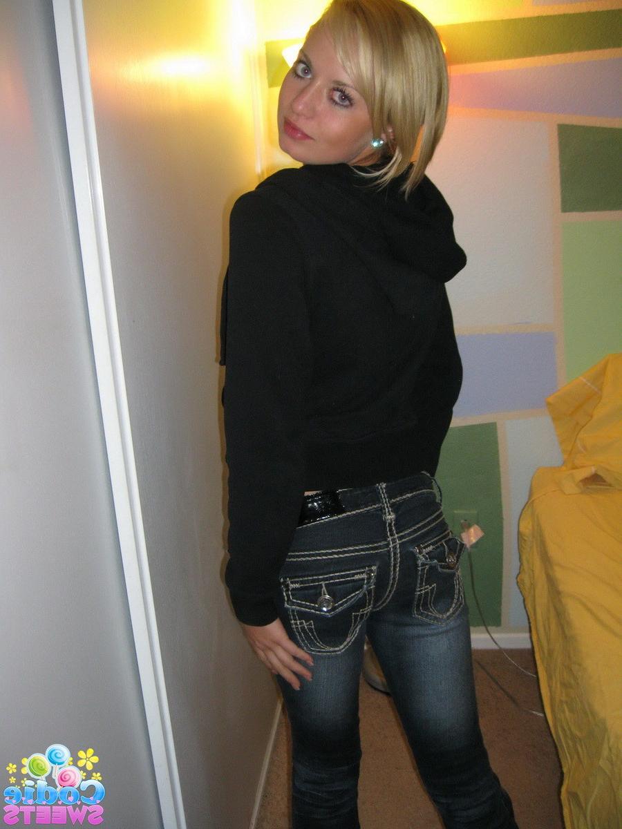 12P Petite teen Codie Sweets teasing with tight little ass