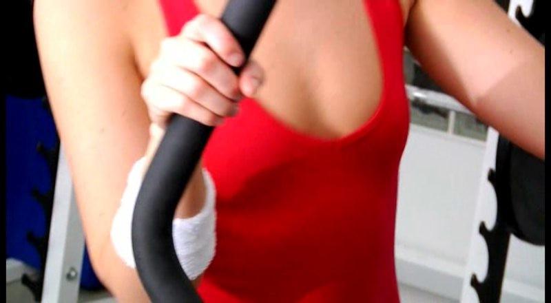 16P Lizz Tayler and Lily Carter in a lesbo work out
