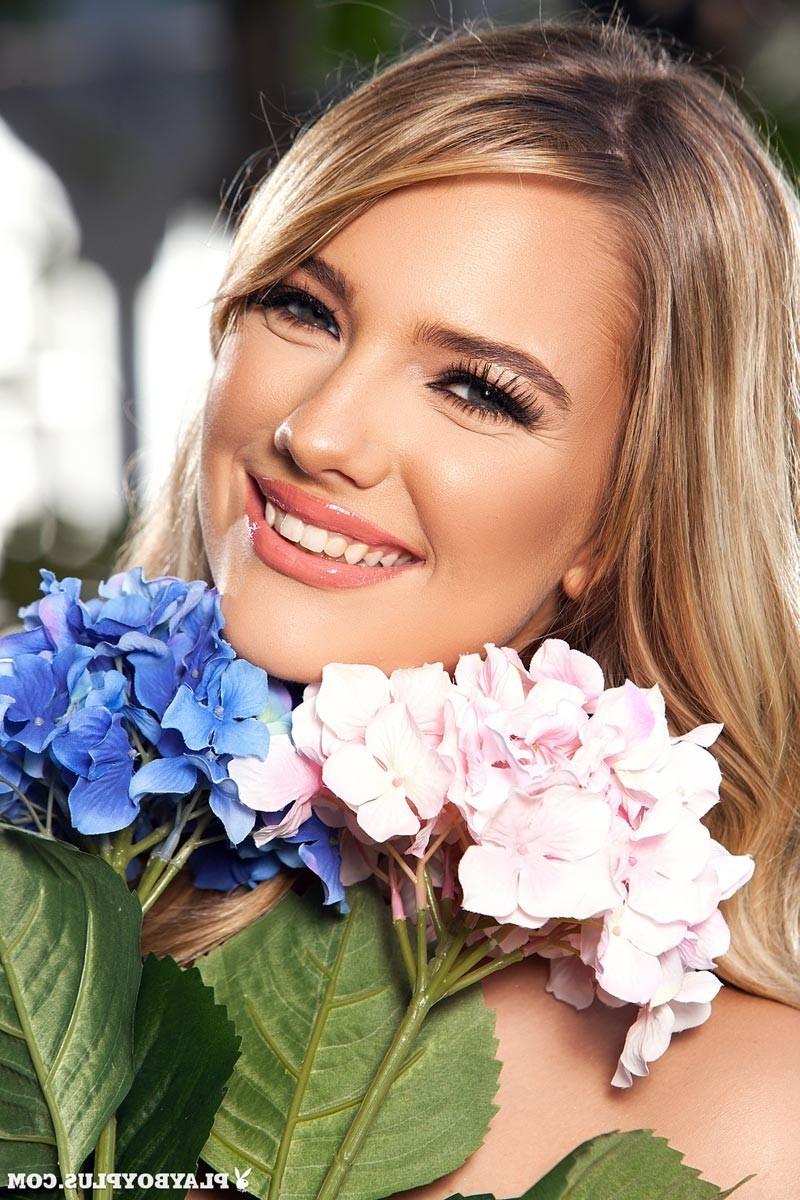 12P Sweet blonde angel in the garden