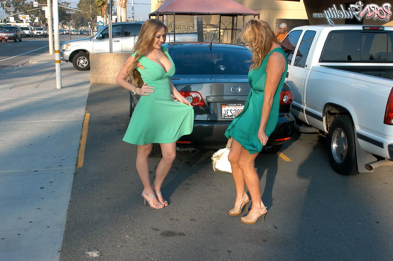 16P Kelly and Abby have huge tits that they bury Ryan is cock in
