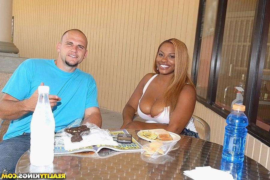16P Black chick with big tits picked up by a white guy