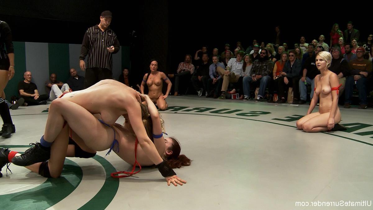 24P Real lesbian non-scripted wrestling in front of live audience