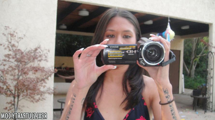 17P Drunk teen babes in tiny bikinis at orgy sex party outdoors