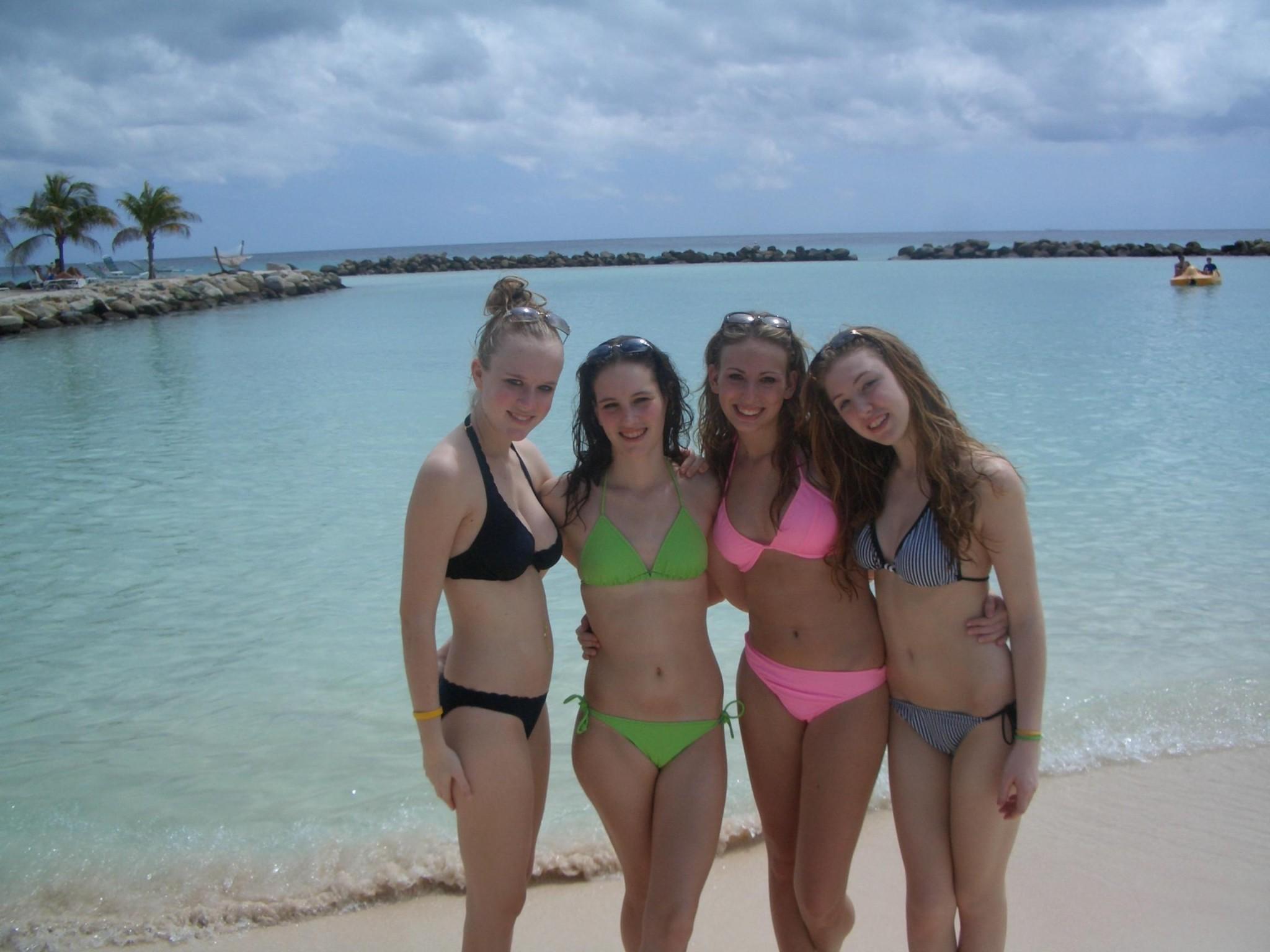 12P Young girls in panties caught on cam in public places