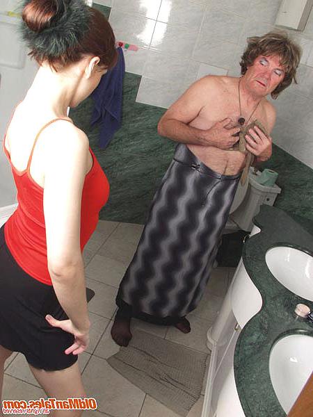 16P This perverted old transvestite likes fucking young cuties. . The thought of fuc