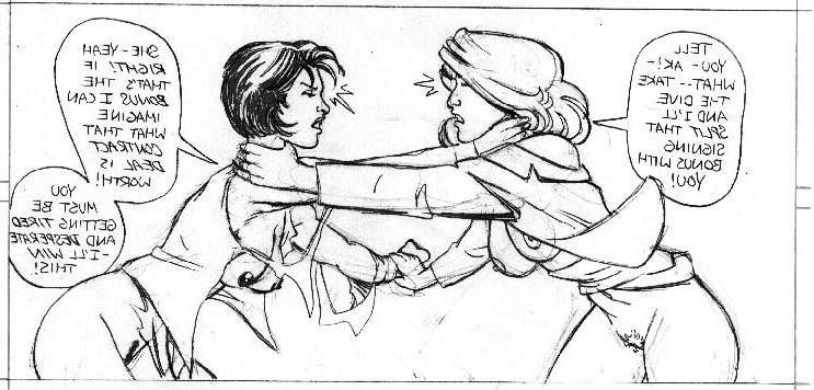 15P Gillian vs Terri lesbian catfight comic