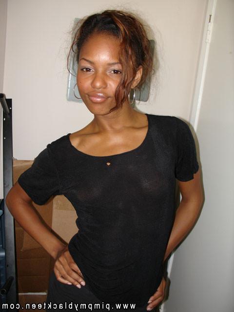 16P Teen ebony cutie rides her pussy backward cowgirl style