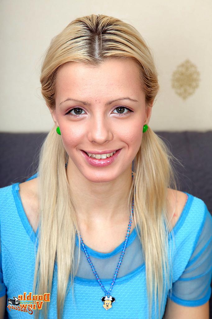 12P Blonde teen babe Nastya eating sperm
